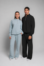 Quarter Zip Milton™ Sweatshirt — Milton fabric quarter-zip sweatshirt, relaxed fit | Basiclook Canada