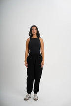 Black Cut ComfortFlex™ Bodysuit — ComfortFlex 88% polyamide + 12% elastane high-neck bodysuit | Basiclook Canada