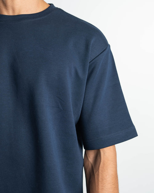 Navy Boxy Fit T-Shirt — 100% cotton boxy-fit t-shirt | Basiclook Canada